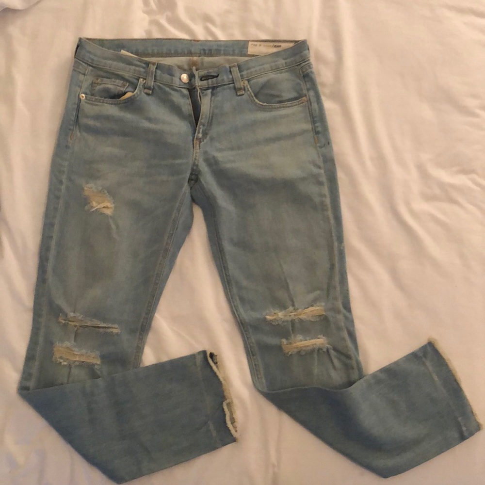 Rag & Bone boyfriend jeans in light wash